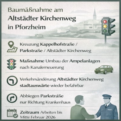 Umbau der Ampelanlagen am Altstädter Kirchenweg läuft